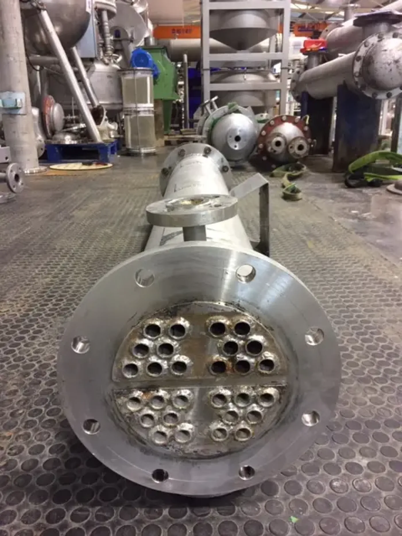 USED TUBULAR EXCHANGER AGUILAR Y SALAS 2.5 M2 STAINLESS STEEL - 5