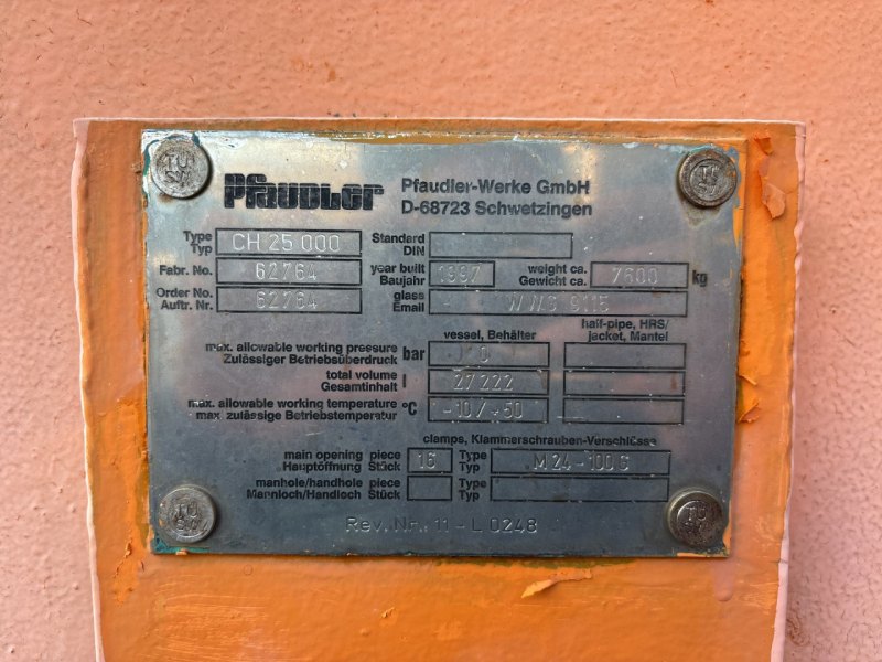 Pfaudler-werke CH25000 - Horizontal tank