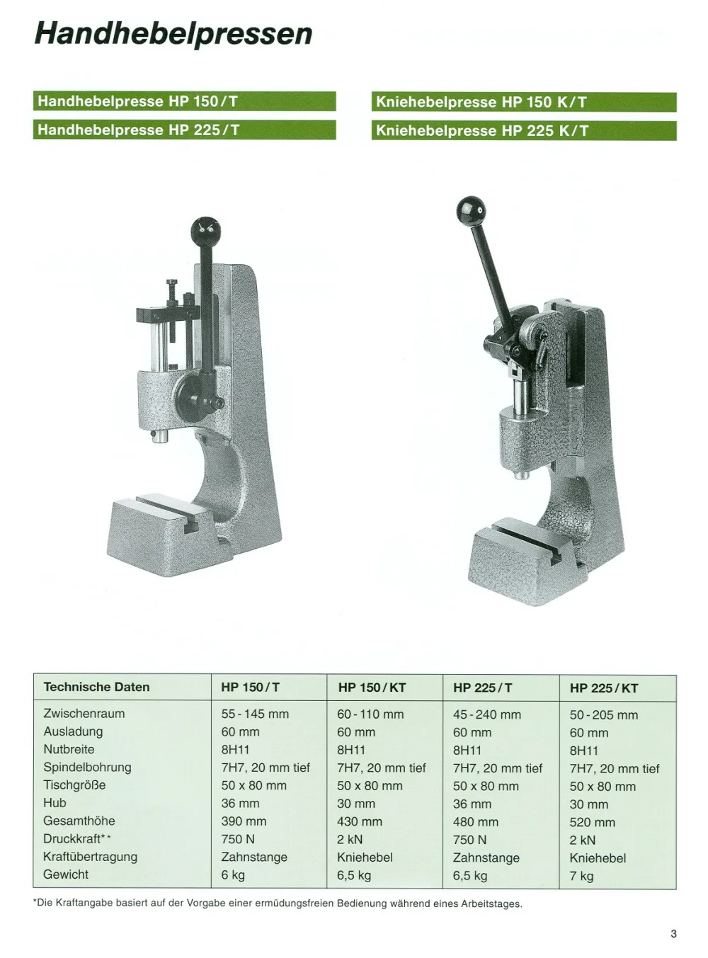 PRESSE MANUELLE "BENZING" TYPE HP-225 KT