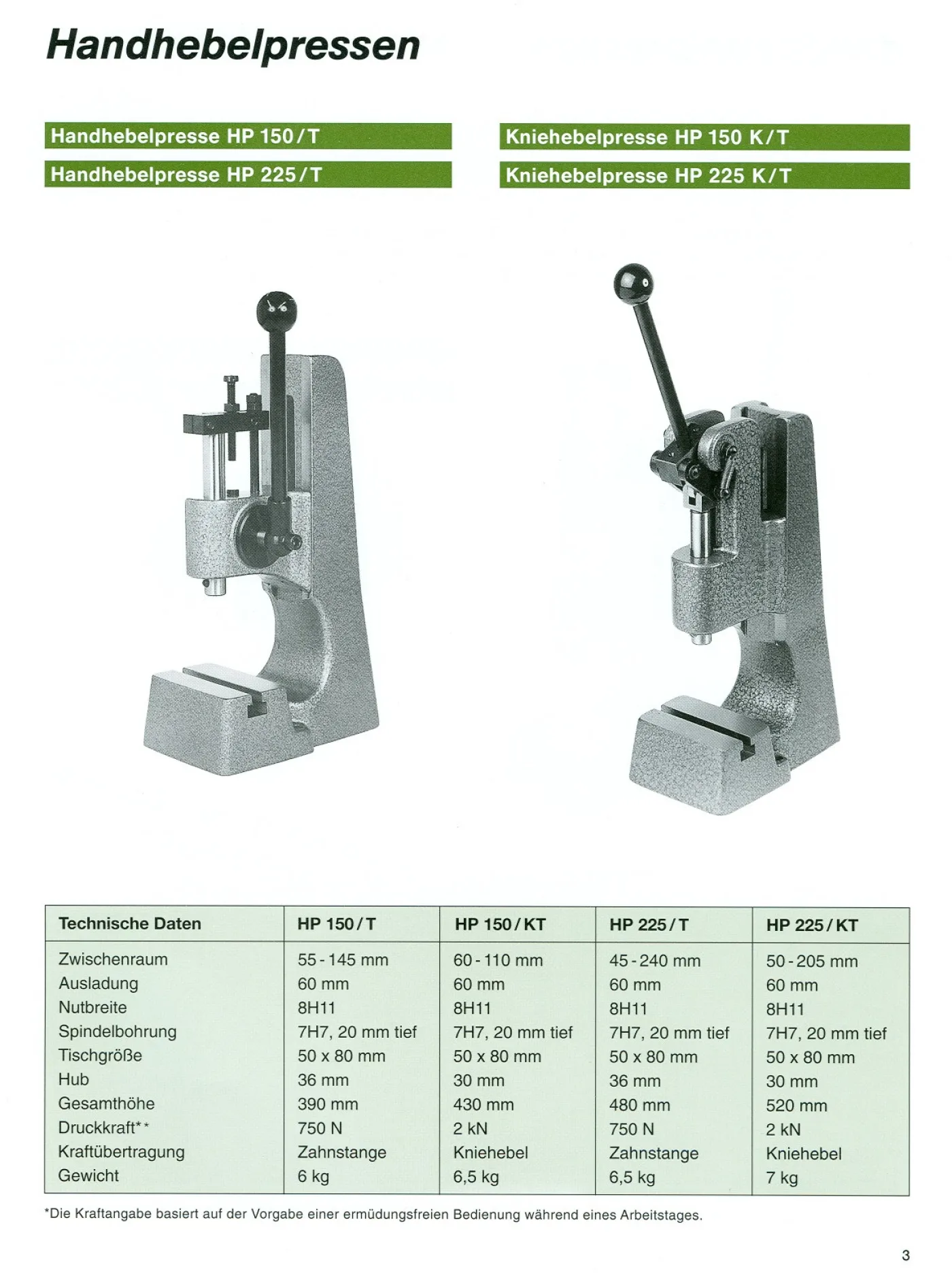 PRESSE MANUELLE "BENZING" TYPE HP-225 KT - 1