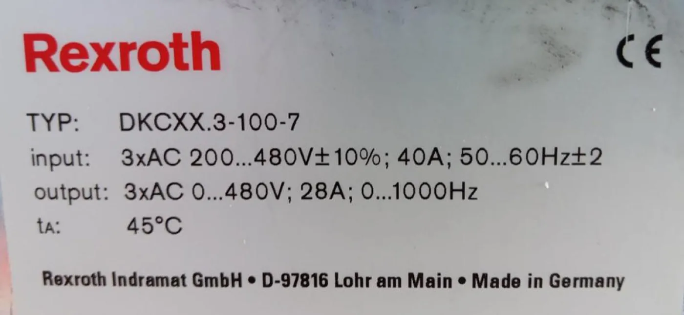 Rexroth Indramat DKCXX.3-100-7 ECO Drive Servo Controller - 3
