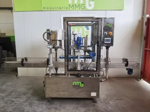 Taponadora monoblock con tolva, enfardador, sistema de taponado por presión y por rosca