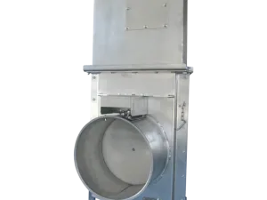 Brandschutzschieber Schieber mit Schmelzlotauslösung mit Bord in verzinkter Ausführung DIN EN 1366-2 sowie DIN EN 13501-3 REI120 / RE120 zertifiziert