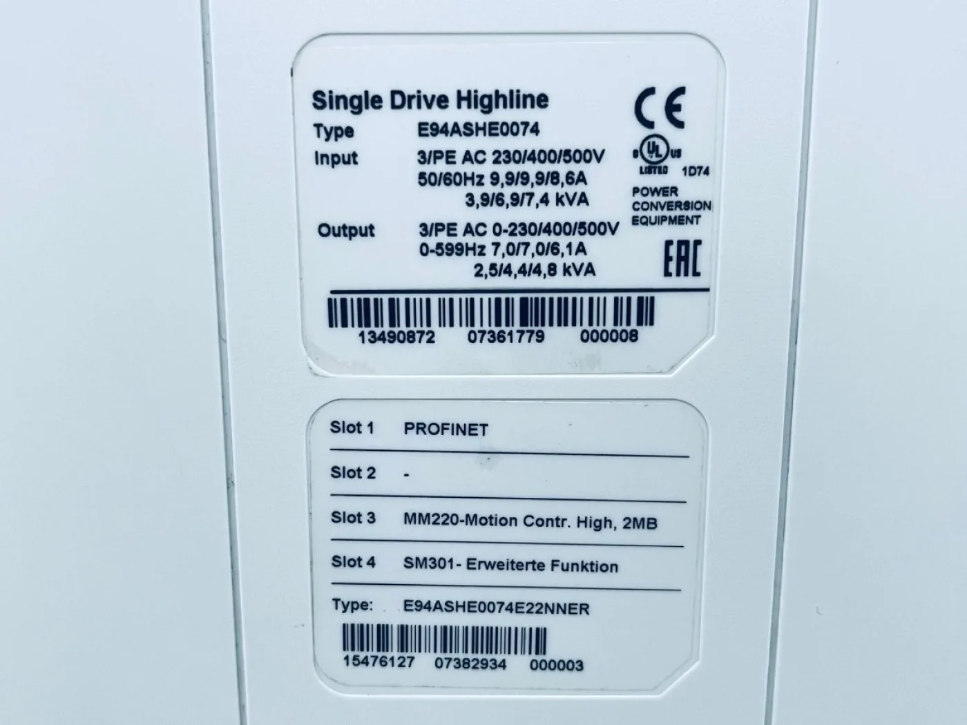Lenze Single Drive Highline E94ASHE0074 Umrichter mit Transformer - 3