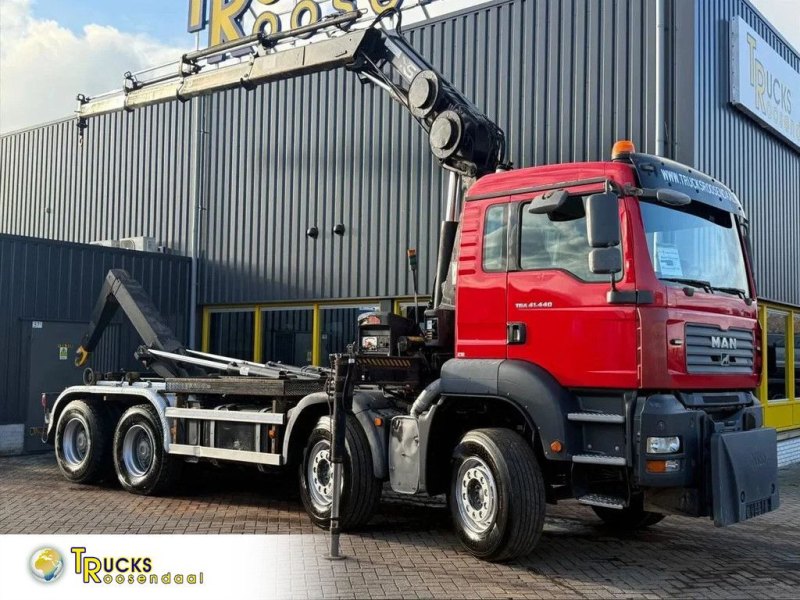 MAN Tga 41.440 8X4 + Hiab 166 E-3 Hipro + Remote + Hook System