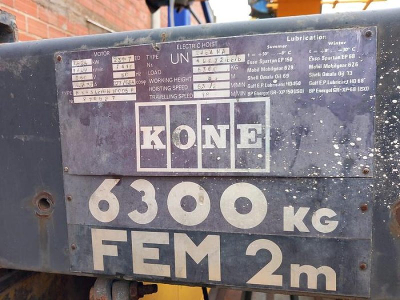 Ponte Rolante KONE de 6,3 ton 17m