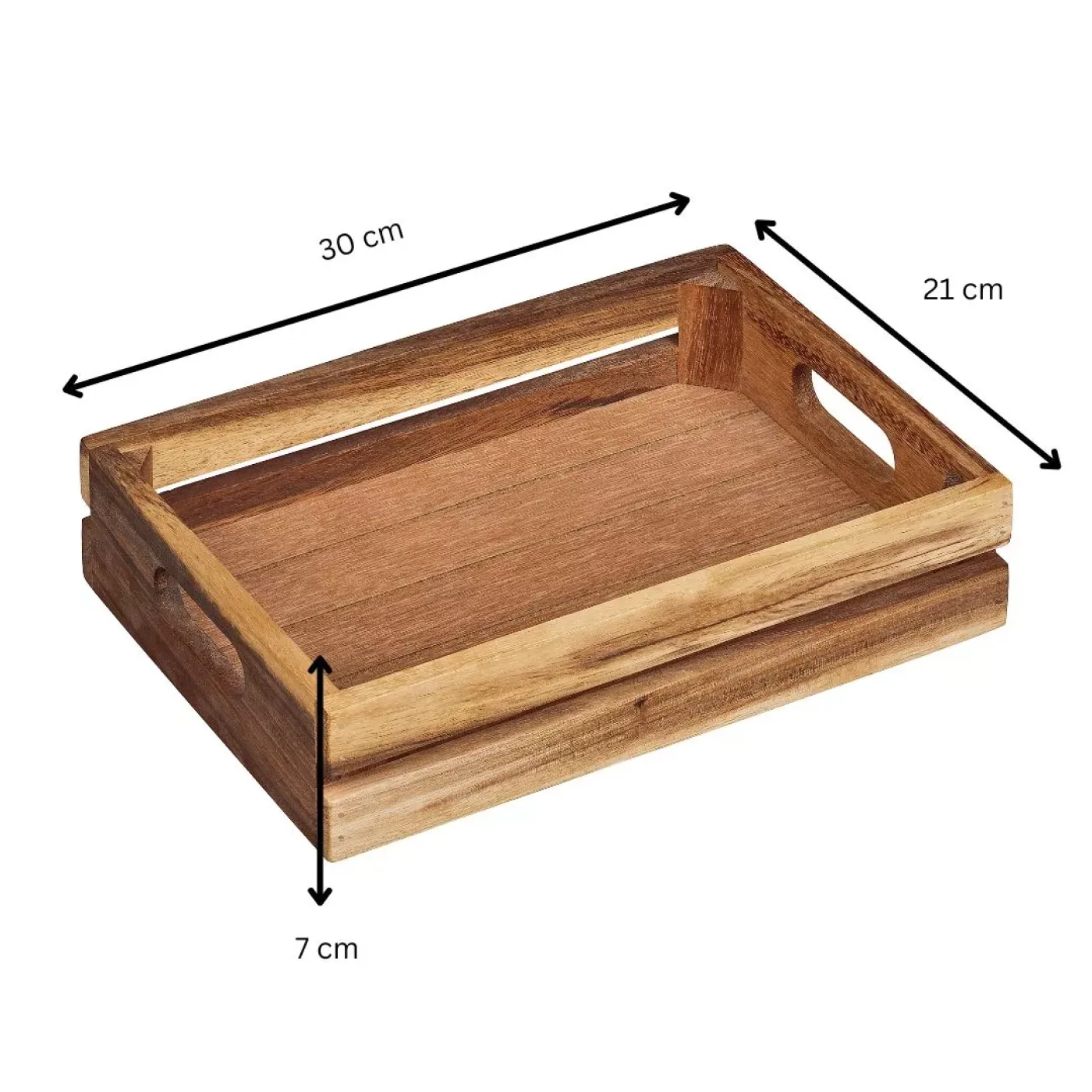 Tala Medium Crate - Plain in Natural Acacia (Pack of 4) - islandcatering - 2