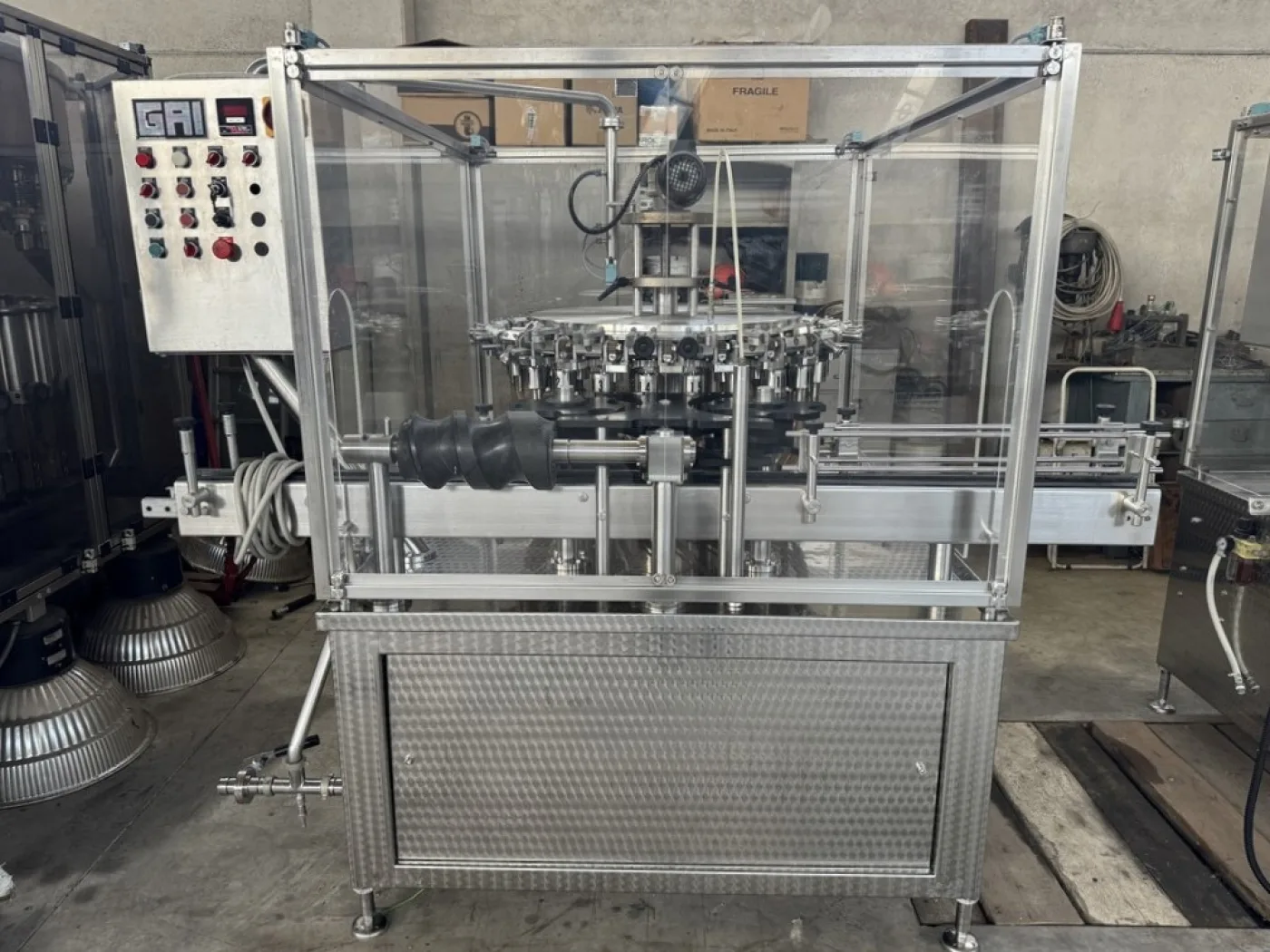 GAI RINSING MACHINE 24 NOZZELS IN STAINLESS STEEL, SECOND-HAND MACHINE - 1