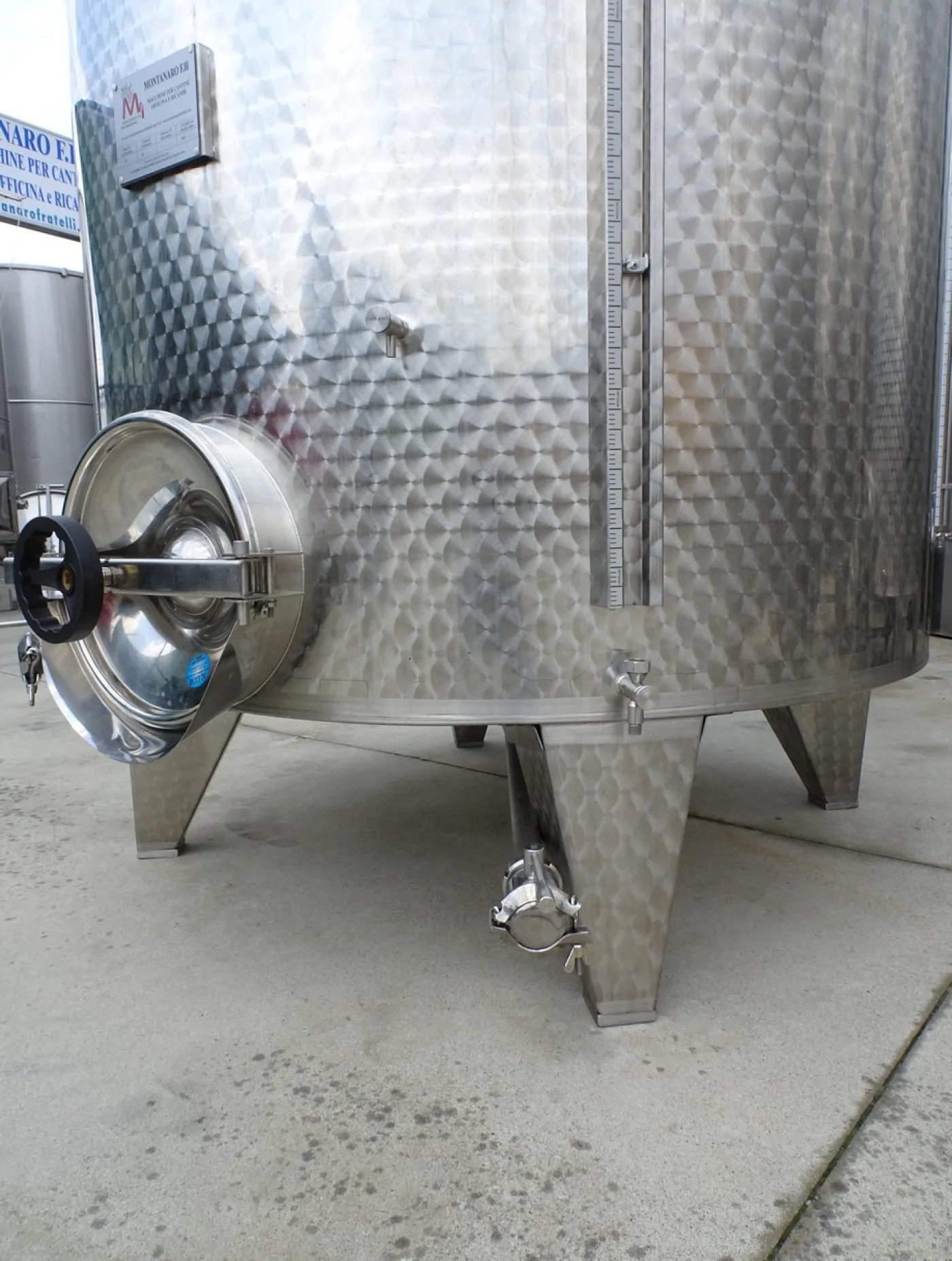 STAINLESS STEEL TANKS CAPACITY LITERS 5000 STORAGE MODEL CONICAL BOTTOM NEW EQUIPMENT - 3