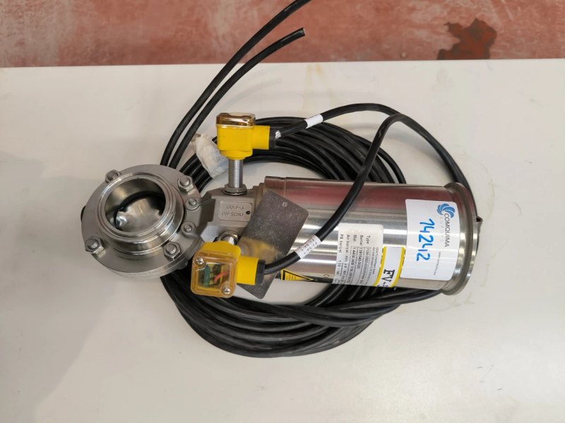 BUTTERFLY VALVE 2" PN10 STAINLESS STEEL 316L WITH PNEUMATIC ACTUATOR GEA 7330 ATEX WITH POSITION SWITCHES