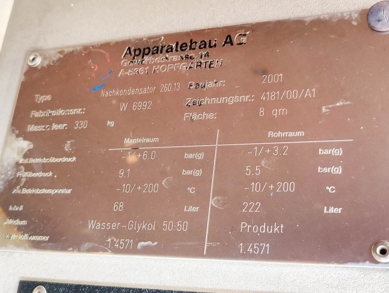 Apparatebau AG - Shell and tube heat exchanger