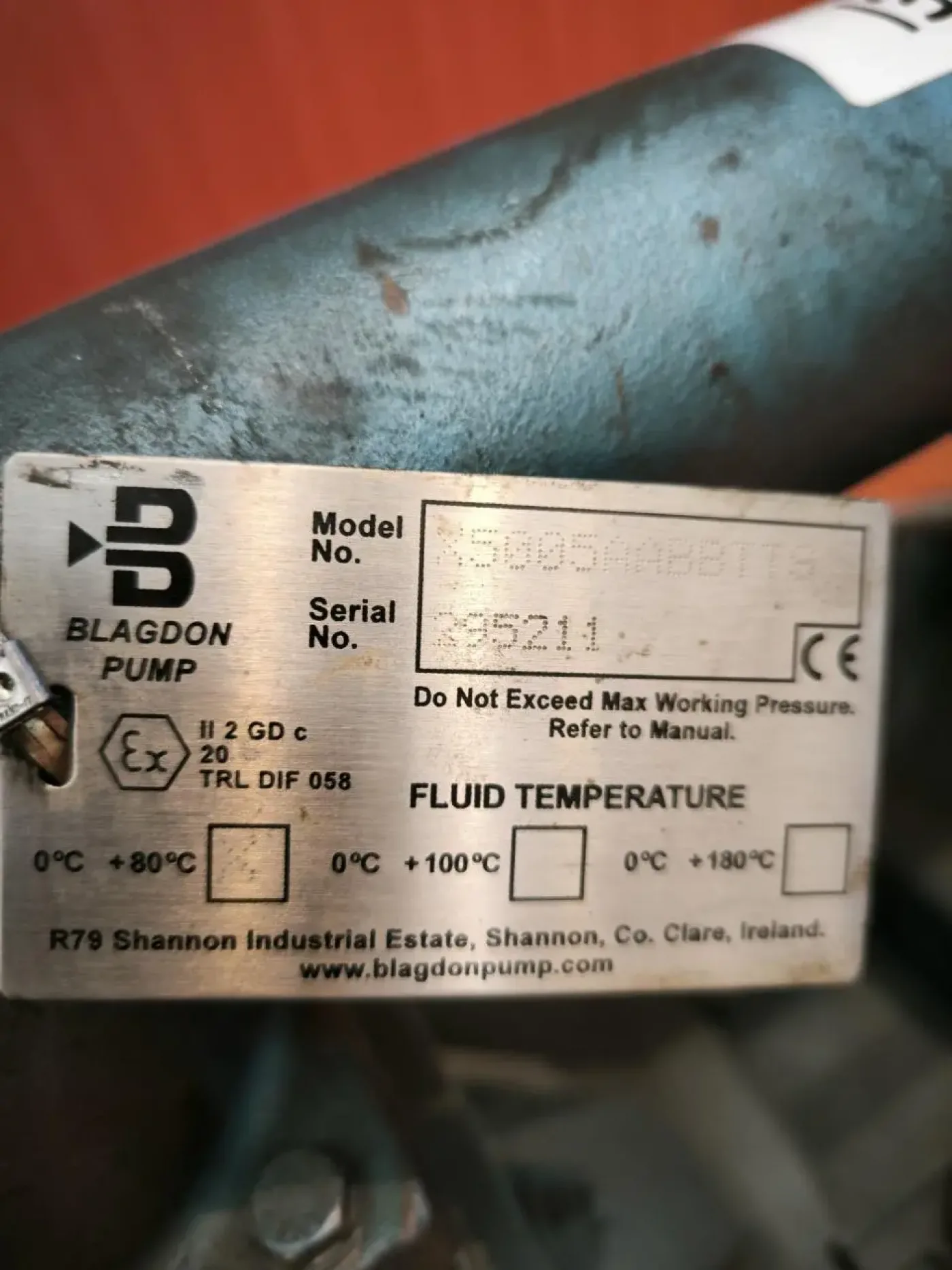 ATEX BLAGDON X5005AABBTTS PNEUMATIC PUMP - 4