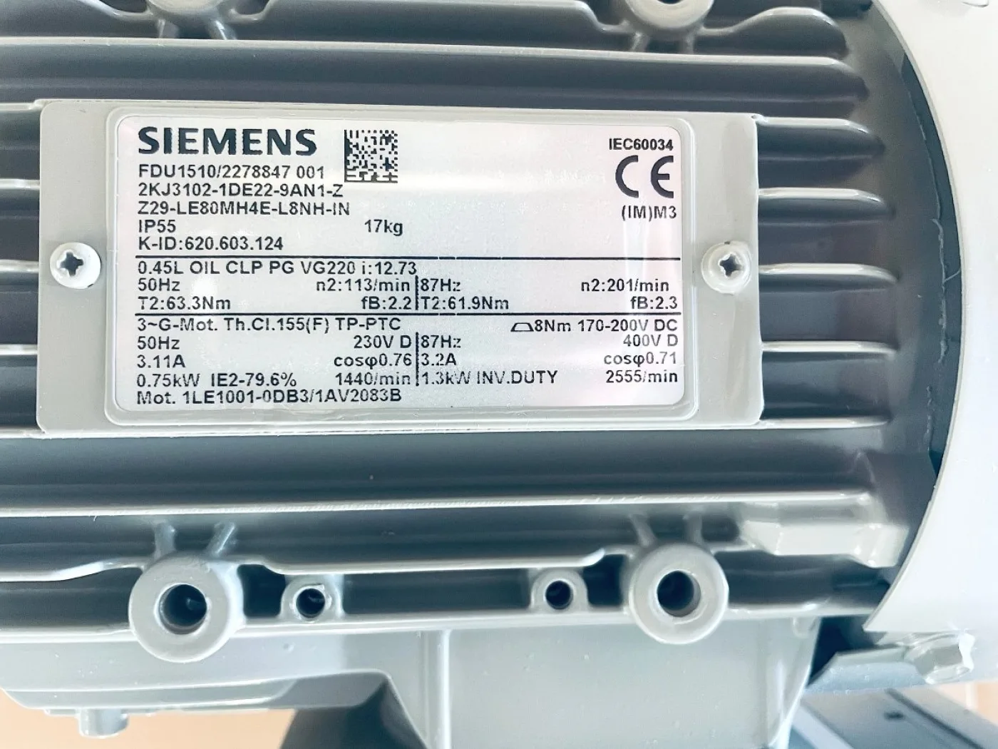 Siemens Getriebemotor Z29-LE80MH4E-L8NH-IN - 6