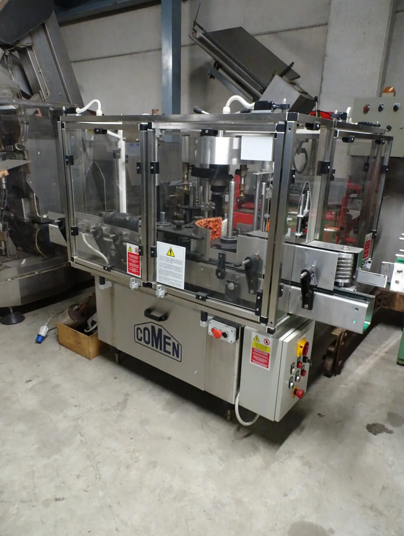 GLUE LABELLING MACHINE COMEN MODEL SR1 WITH 2 STATIONS AND LOCKING HEADS FOR APPLY LABEL BACK LABEL AND STICKER SECOND-HAND MACHINE - 5
