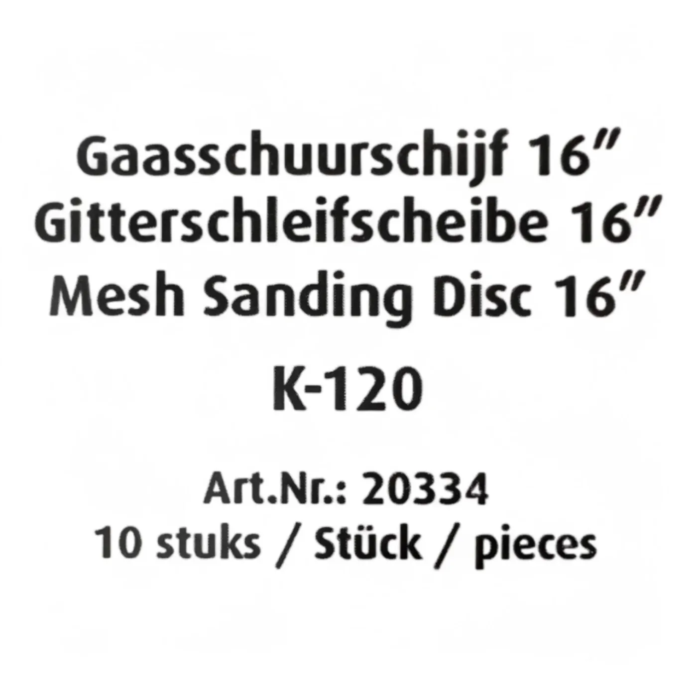 OVERMAT Gitterschleifscheibe Schleifgitter Gitterleinen , Ø 406 mm - 16", 5-er Pack Art. 12301HV 20334 - 5
