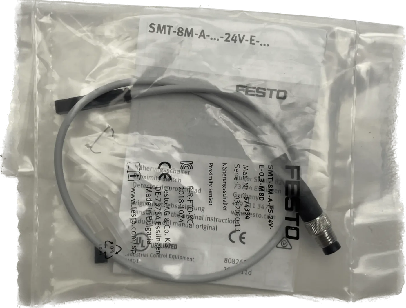 Festo Näherungsschalter SMT-8M-A-PS-24V-E-0,3-M8D - 1