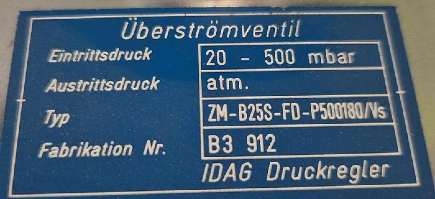 IDAG Druckregler Überströmventil Typ ZM-B25S-FD-P500180/Vs - 5