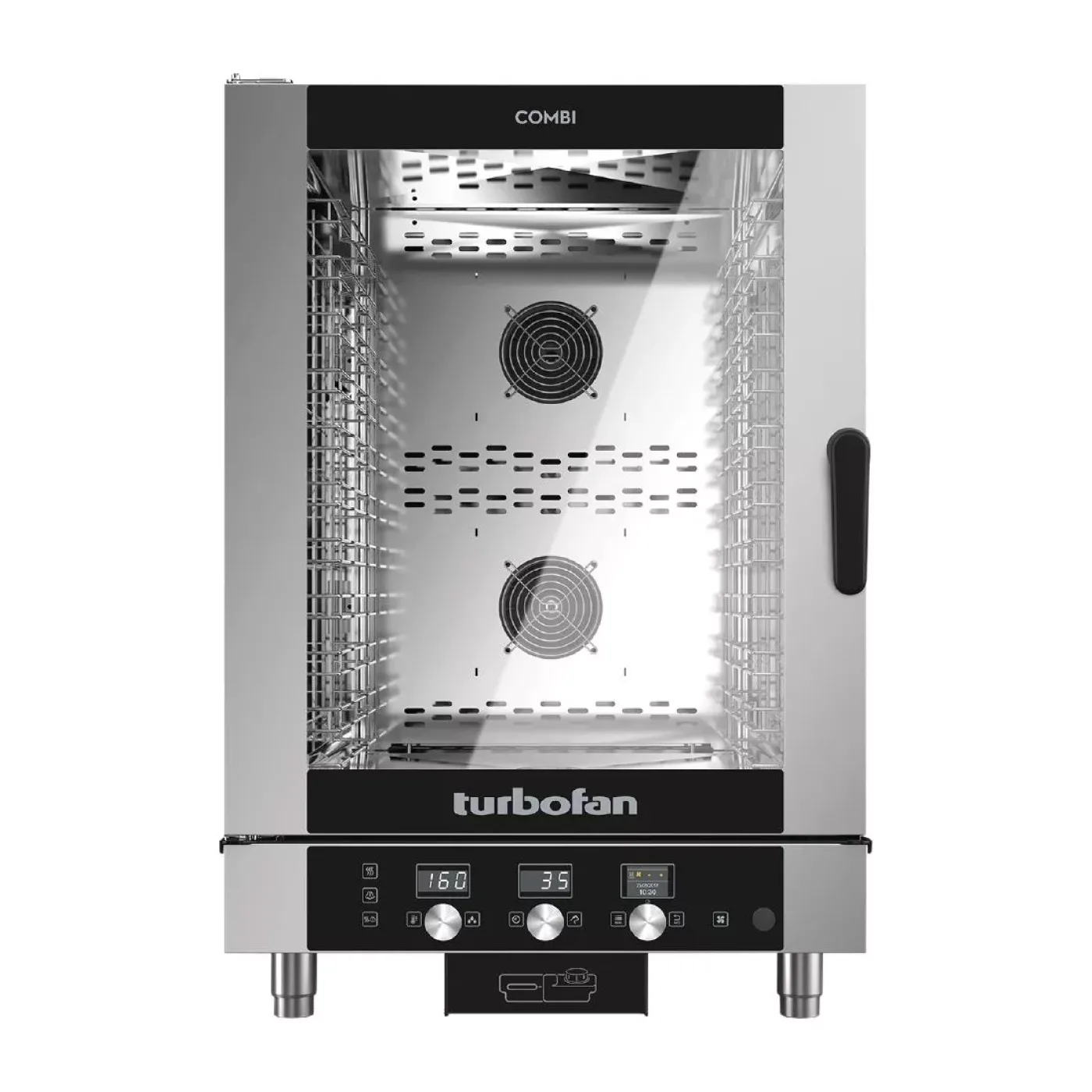Blue Seal Turbofan 10 Grid Touch Control Combi Oven with Auto Wash EC40D10 - islandcatering - 1