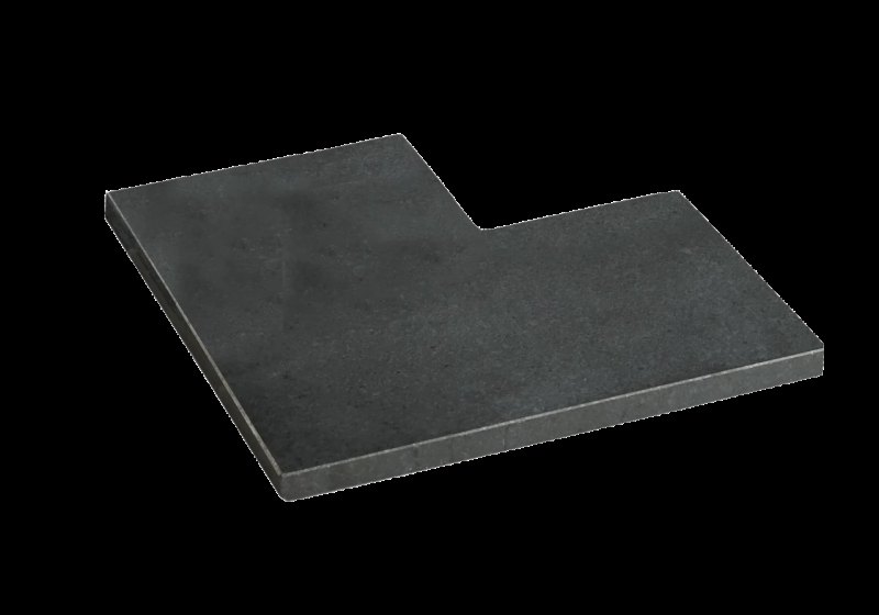 Orient Black strook gezoet 15 cm breed hoekstuk 50/15x3 cm.