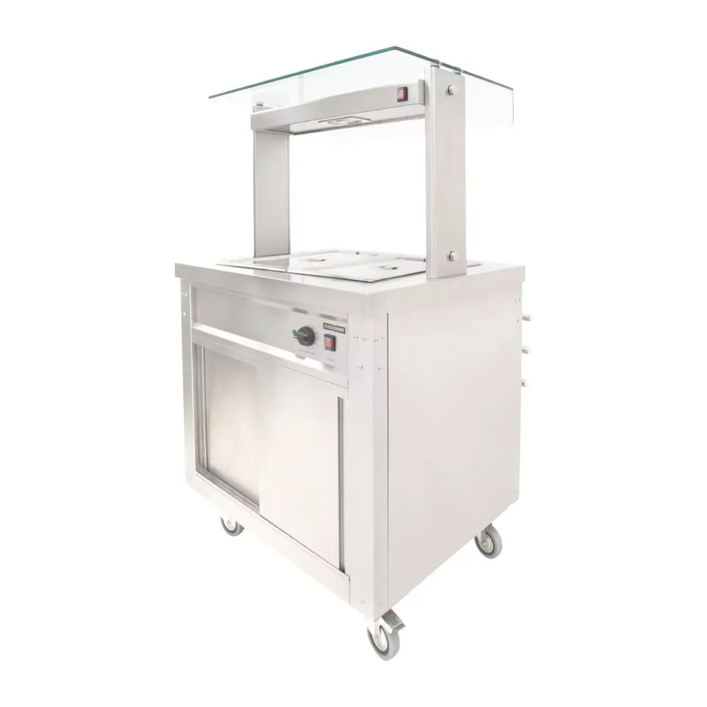 Parry Hot Cupboard with Dry Bain Marie Top and Quartz Heated Gantry FS-HB2PACK - islandcatering - 3