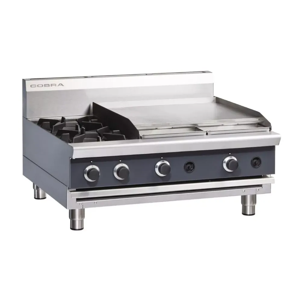 Blue Seal Cobra Countertop LPG Hob with Griddle C9B-B - islandcatering