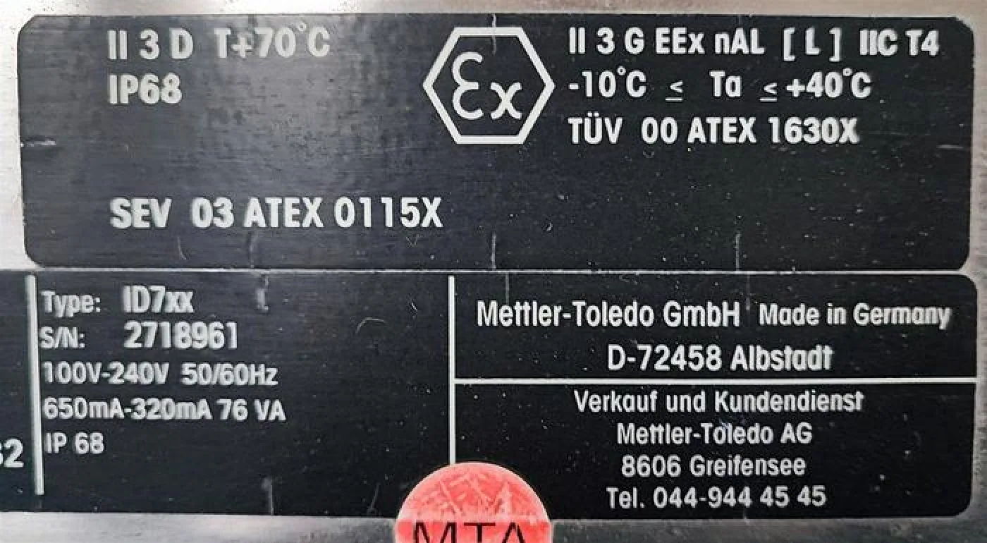 Mettler Toledo Bodenwaage KN1500G-4 bis 1500 Kg mit ID7xx Waage - 7