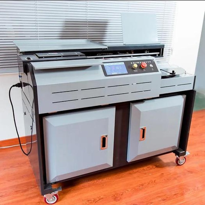 JDSC300 - MÁQUINA DE ENCUADERNACIÓN CON PEGAMENTO (2 RODILLOS + ROLLO LATERAL)