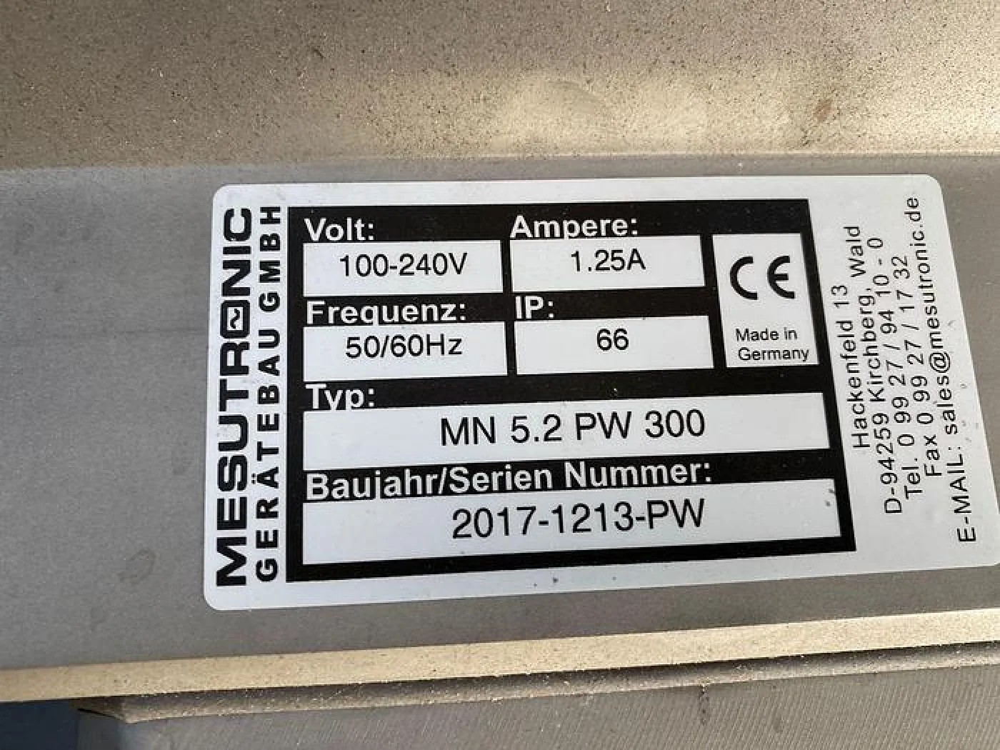 2017 Mesutronic Doorval metaaldetector, type: MN 5.2 PW 300 - 7
