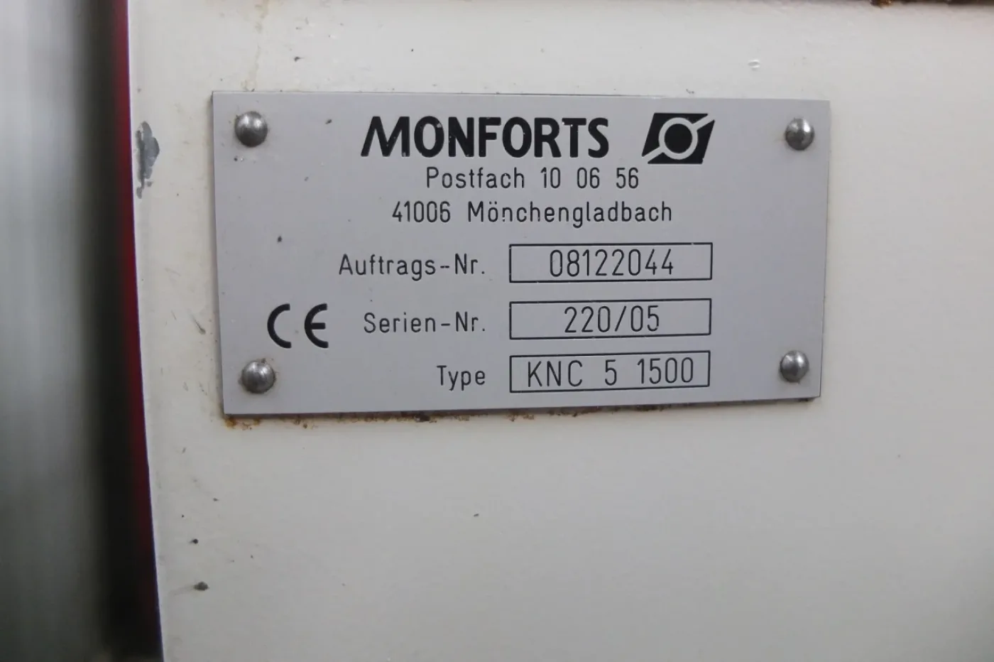 020432 - MONFORTS KNC 5 1500 - 6