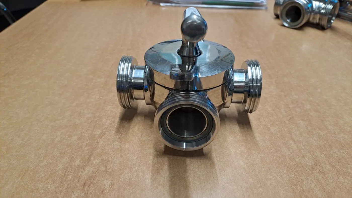 REMOVABLE THREE-WAY STAINLESS STEEL MALE TAP/PORT, SECOND HAND EQUIPMENT - 1