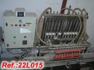 LLENADORA AUTOMÁTICA DE LÍQUIDOS CON 10 PISTONES DE 60ml Y 4 PISTONES DE 1L APROX.