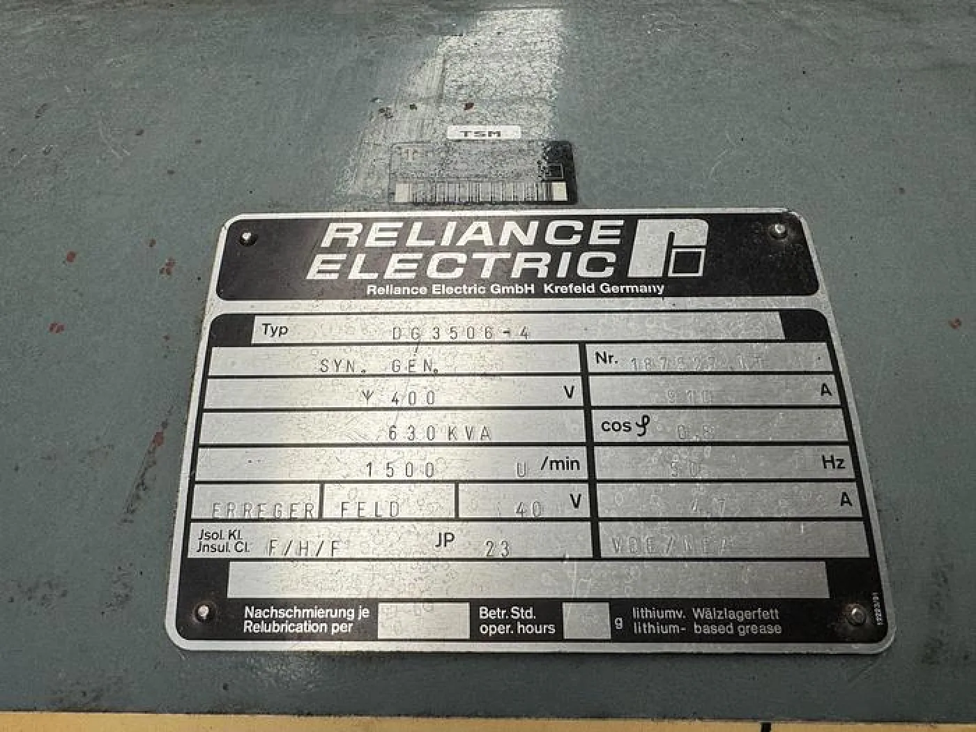 1991 MWM TBD 604-BL6 / RELIANCE DIESEL GEN.SET 630 KVA - 6
