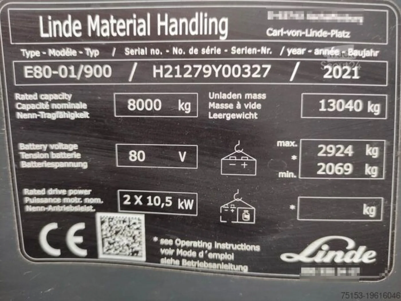 Linde E80-01/900 - 7