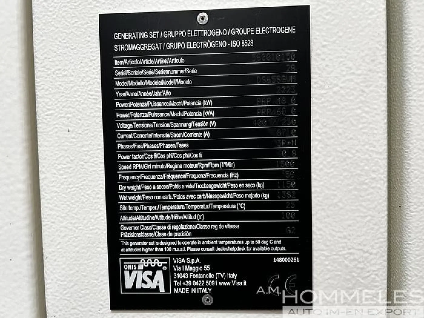 VISA , 60kVA STAGE V generator set - 6