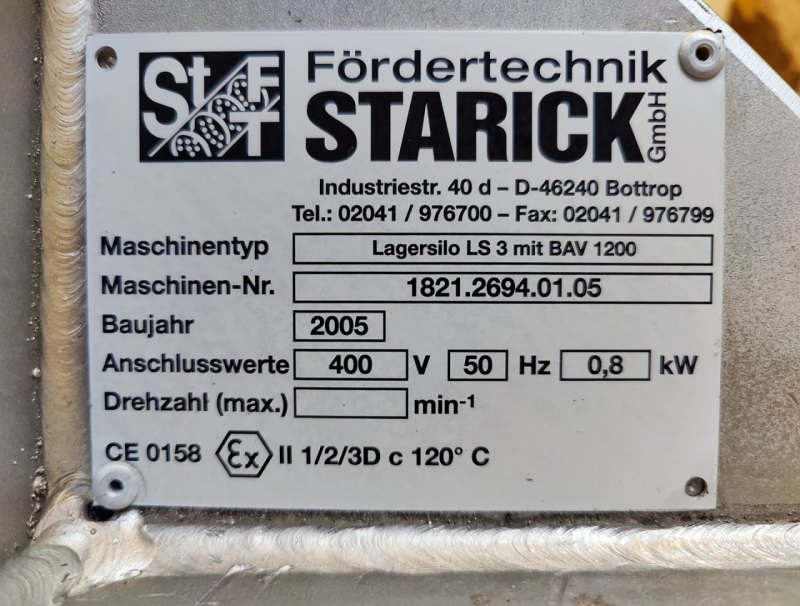 Starick Fördertechnik GmbH 3000 Ltr. - Silo