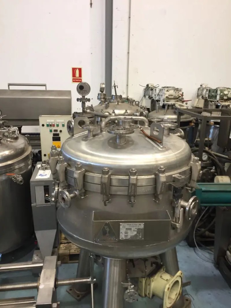 USED SCHENK STAINLESS STEEL PLATE FILTER 350 LITERS