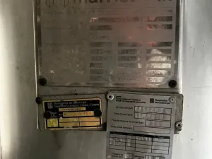 USED STAINLESS STEEL TANK 430 LITERS WITH INTERIOR COIL
