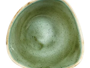 Churchill Stonecast Triangular Bowls Samphire Green 153mm (Pack of 12) - islandcatering