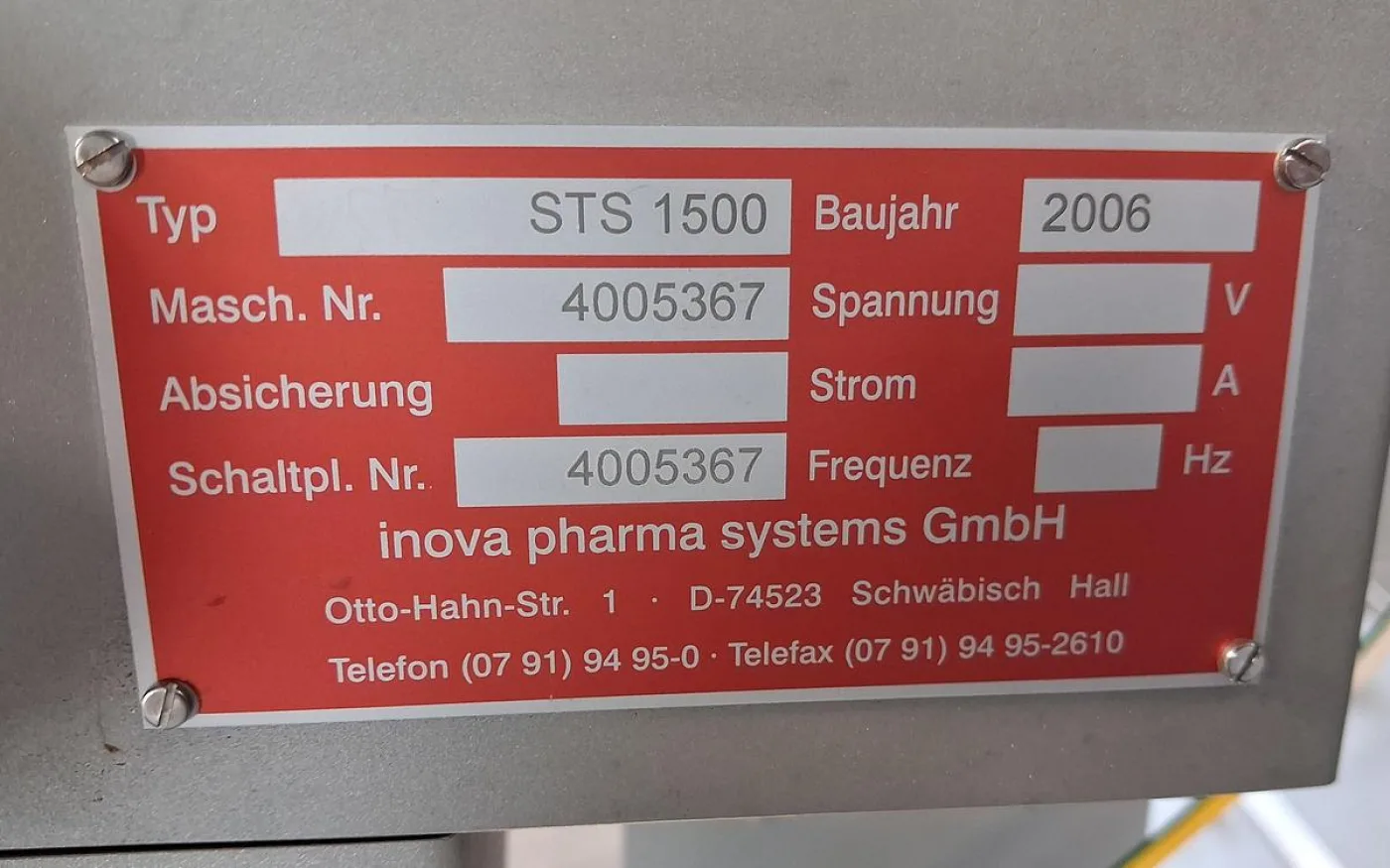 Inova Pharma Systems STS 1500 Edelstahl Zuführ- und Transportsystem - 4