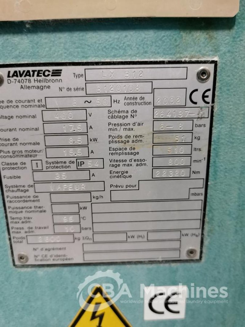 2002 Washer Extractor 51kg Lavatec LX312 (561)