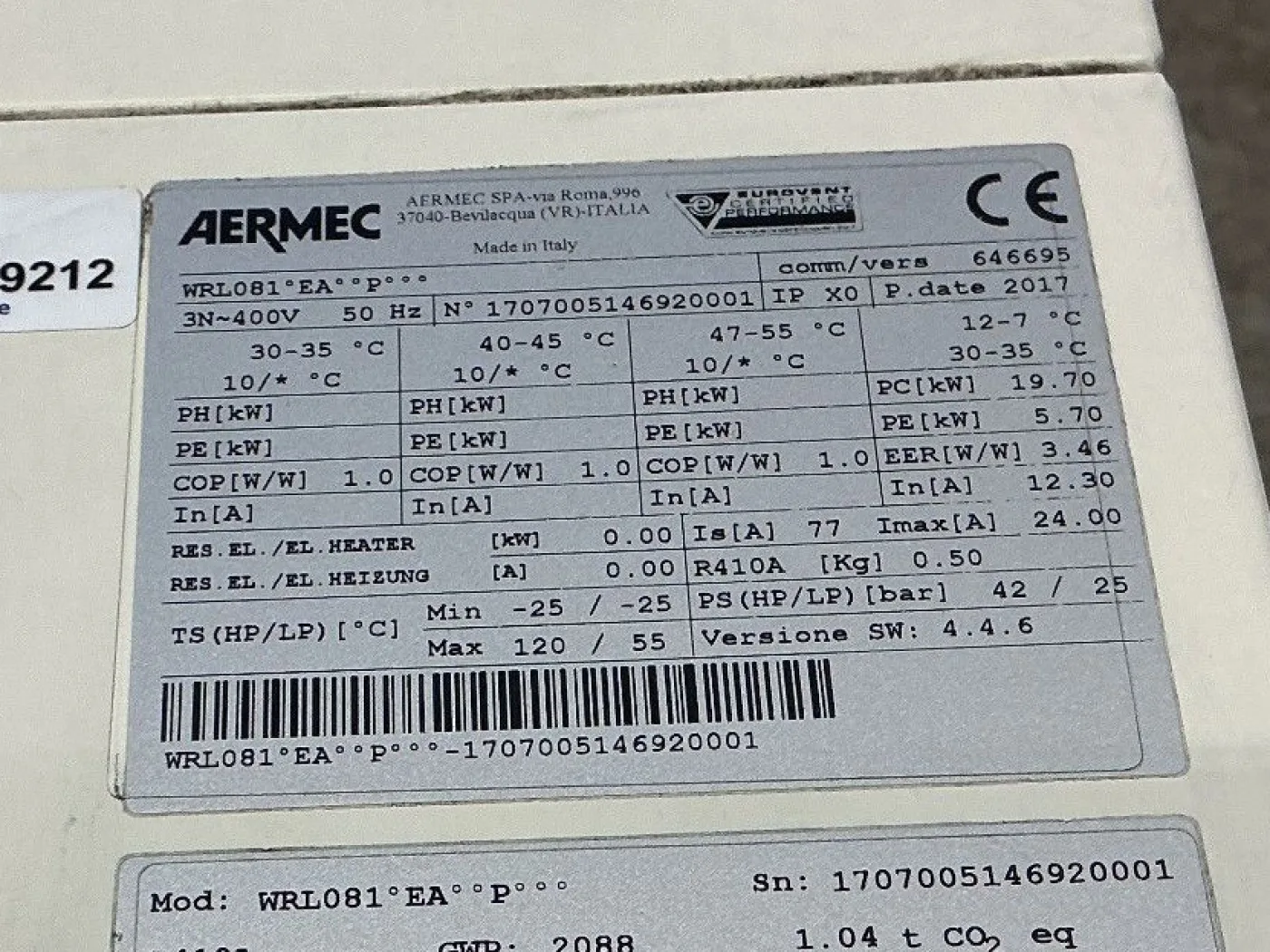 Aermec WRL081 EA P - Temperature control unit - 1