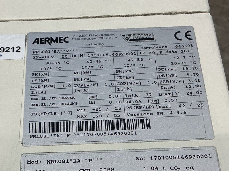 Aermec WRL081 EA P - Temperature control unit