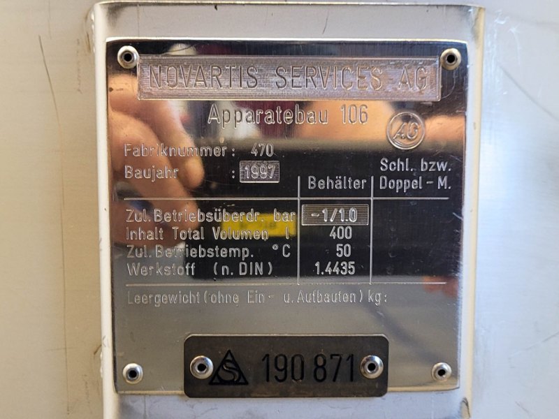 Service AG 400Ltr. - Pressure vessel