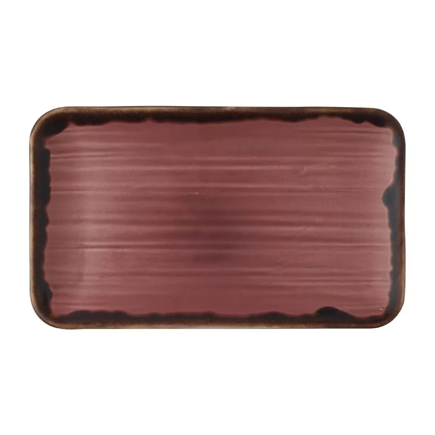 Dudson Harvest Plum Organic Rectangular Plate 10.6X6.3 inch Box 12 - islandcatering - 1