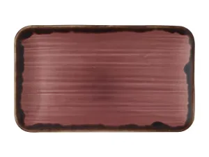Dudson Harvest Plum Organic Rectangular Plate 10.6X6.3 inch Box 12 - islandcatering