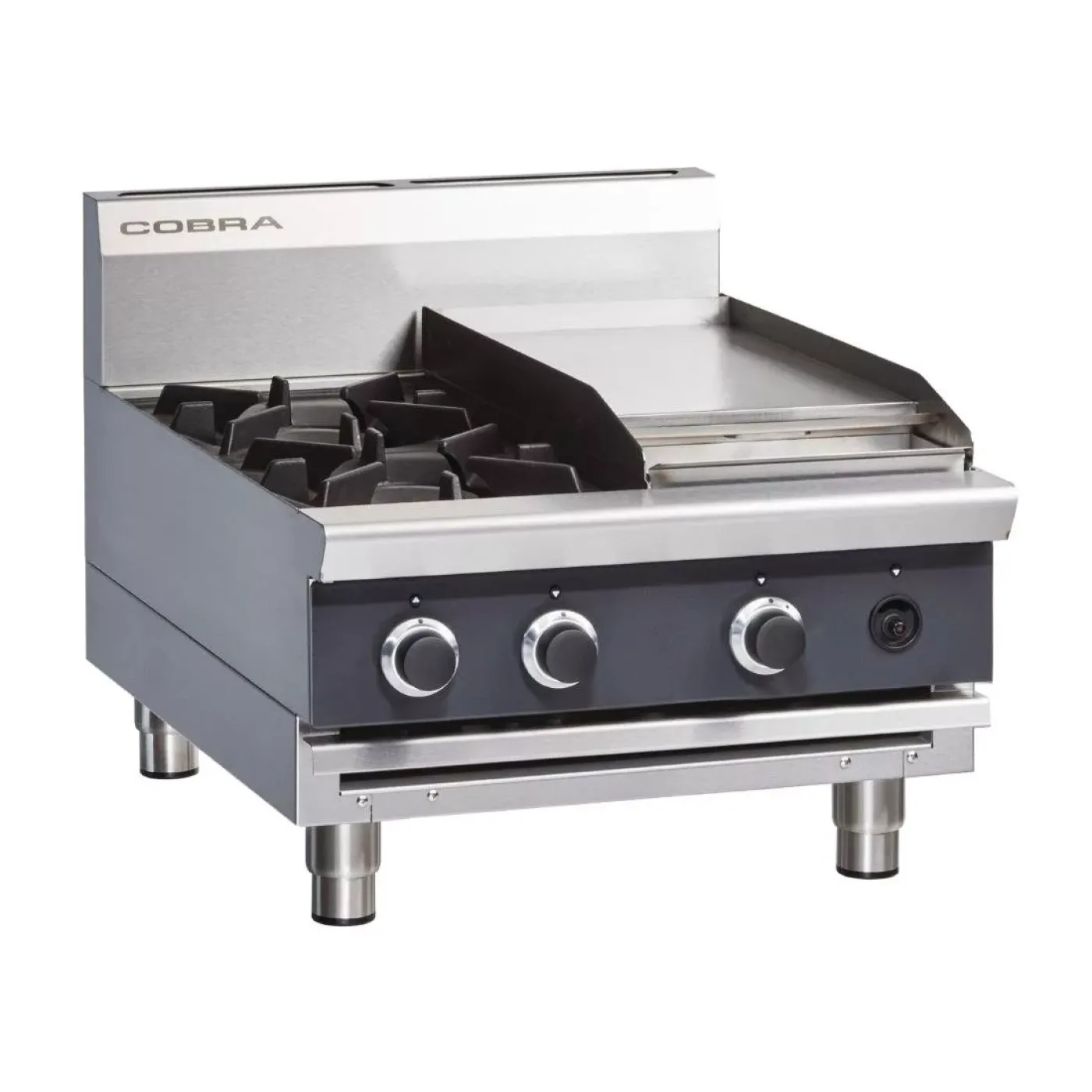 Blue Seal Cobra Countertop LPG Hob with Griddle C6C-B - islandcatering - 1