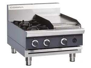 Blue Seal Cobra Countertop LPG Hob with Griddle C6C-B - islandcatering