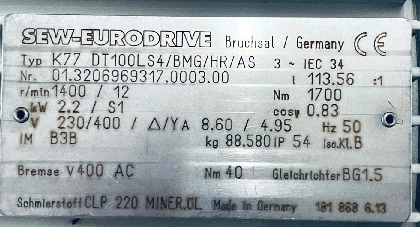 SEW Getriebemotor K77DT100LS4/BMG/HR/AS - 5