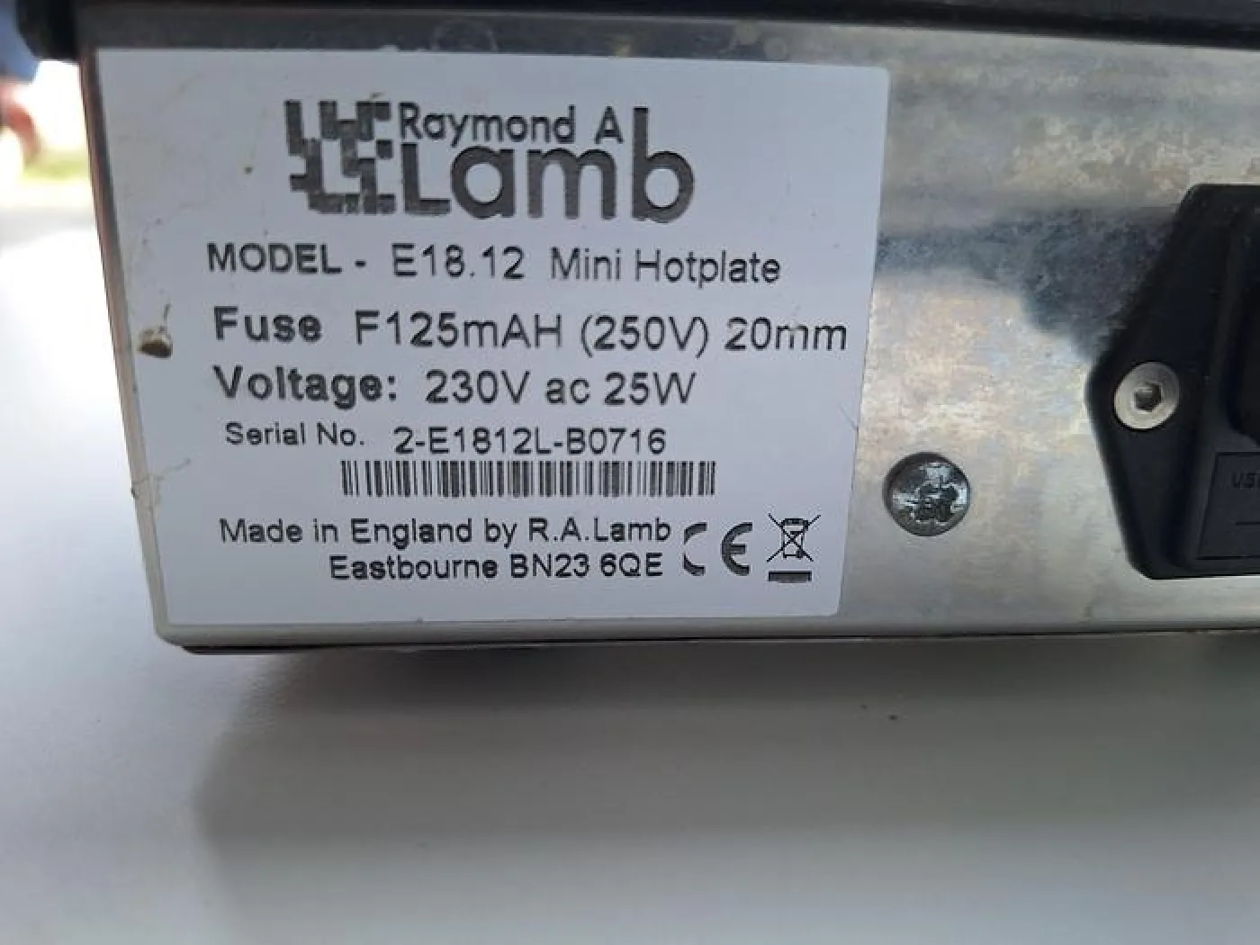 Raymond A Lamb E18.12 Mini Hotplate - 2