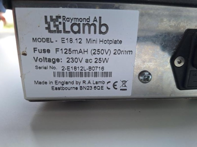 Raymond A Lamb E18.12 Mini Hotplate